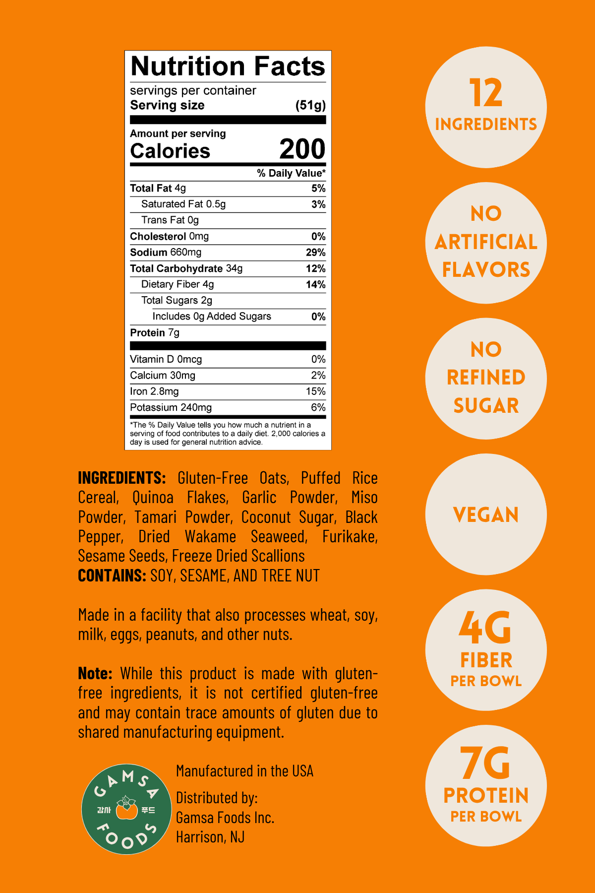 Sesame Garlic Savory Oatmeal 5-Pack