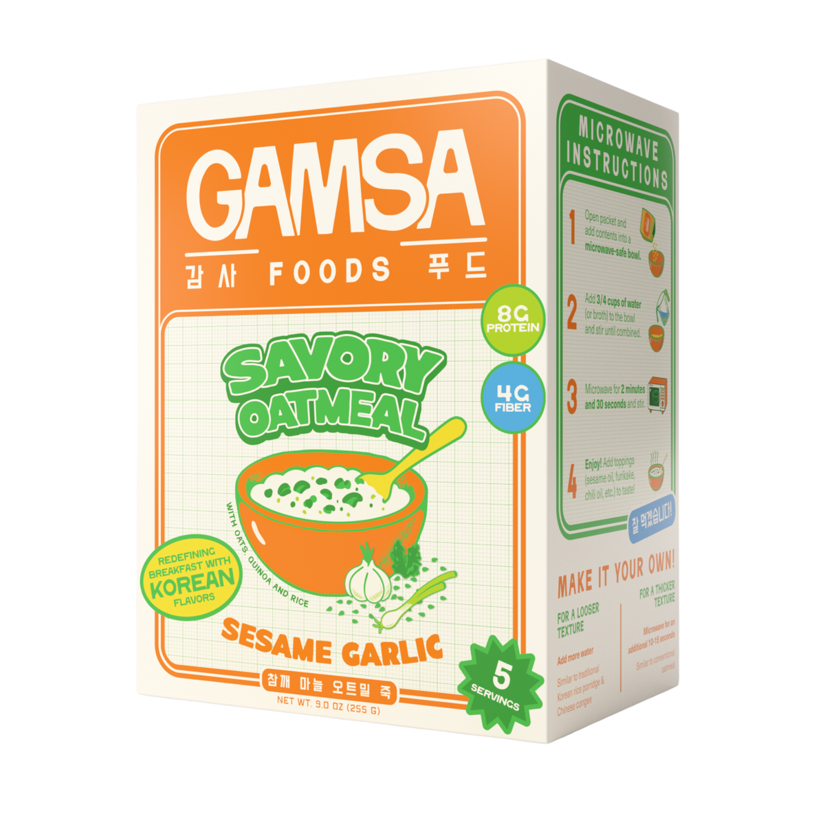 Sesame Garlic Savory Oatmeal 5-Pack