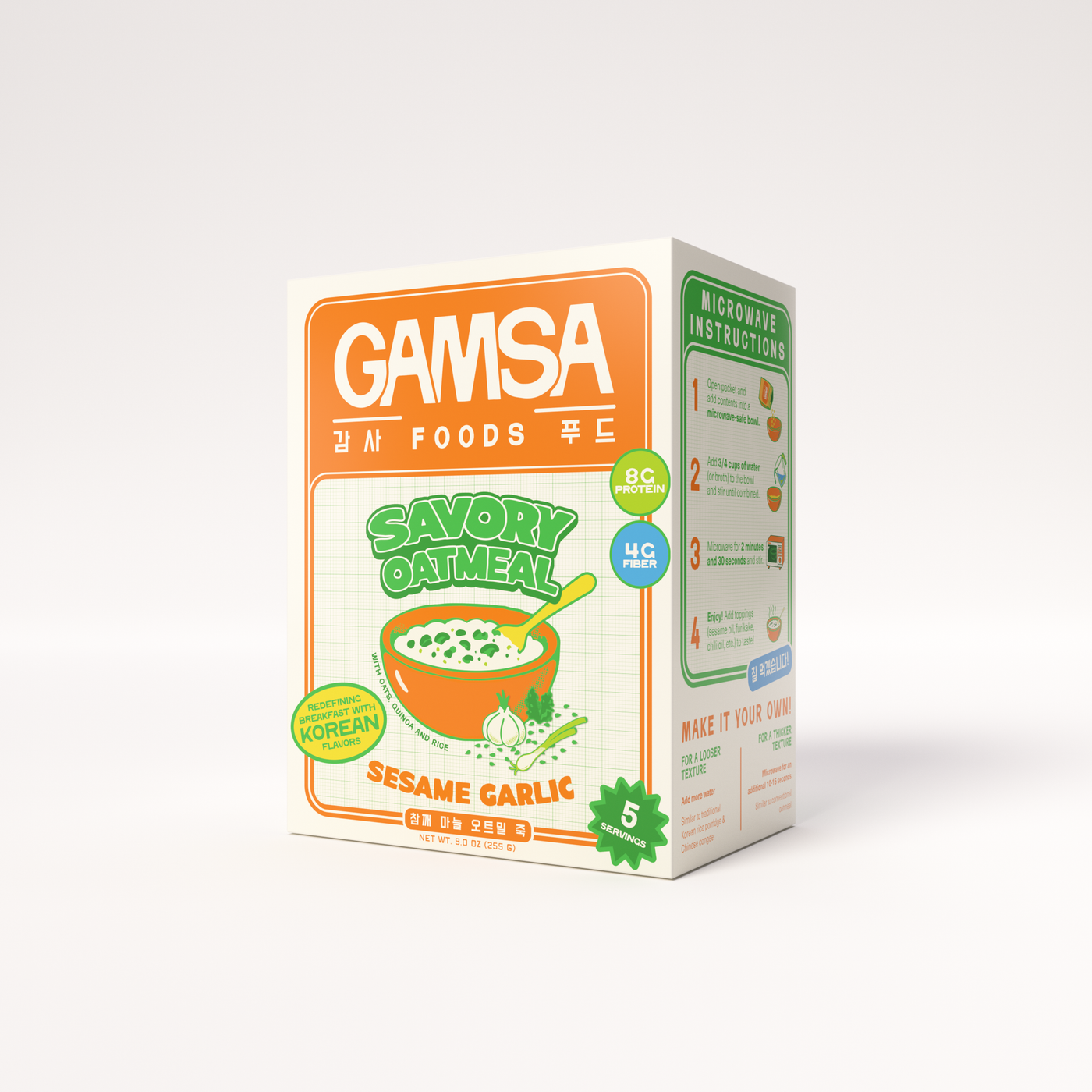 Sesame Garlic Savory Oatmeal 5-Pack