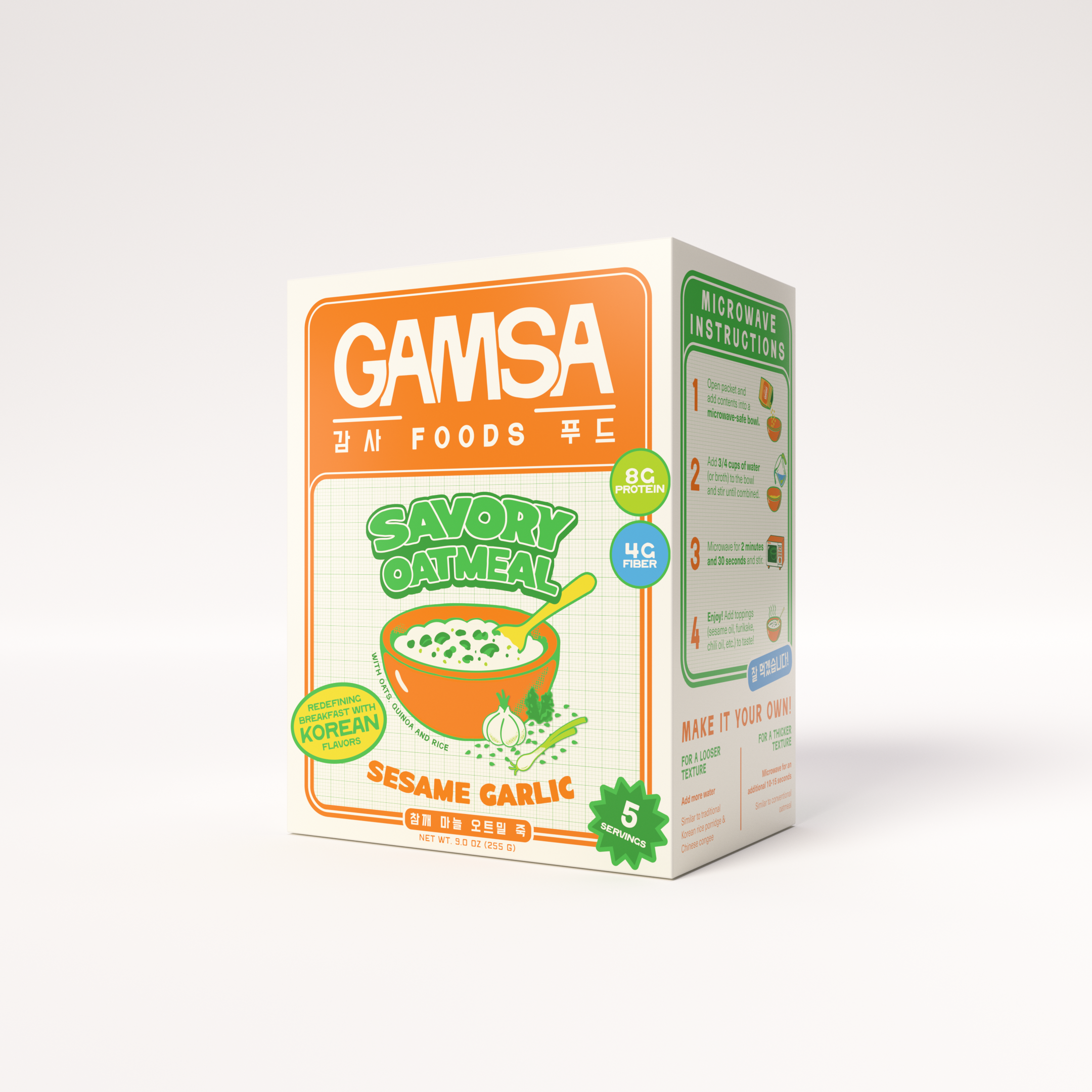 Sesame Garlic Savory Oatmeal 5-Pack
