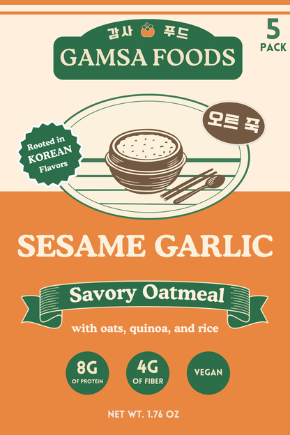 Sesame Garlic Savory Oatmeal 5-Pack